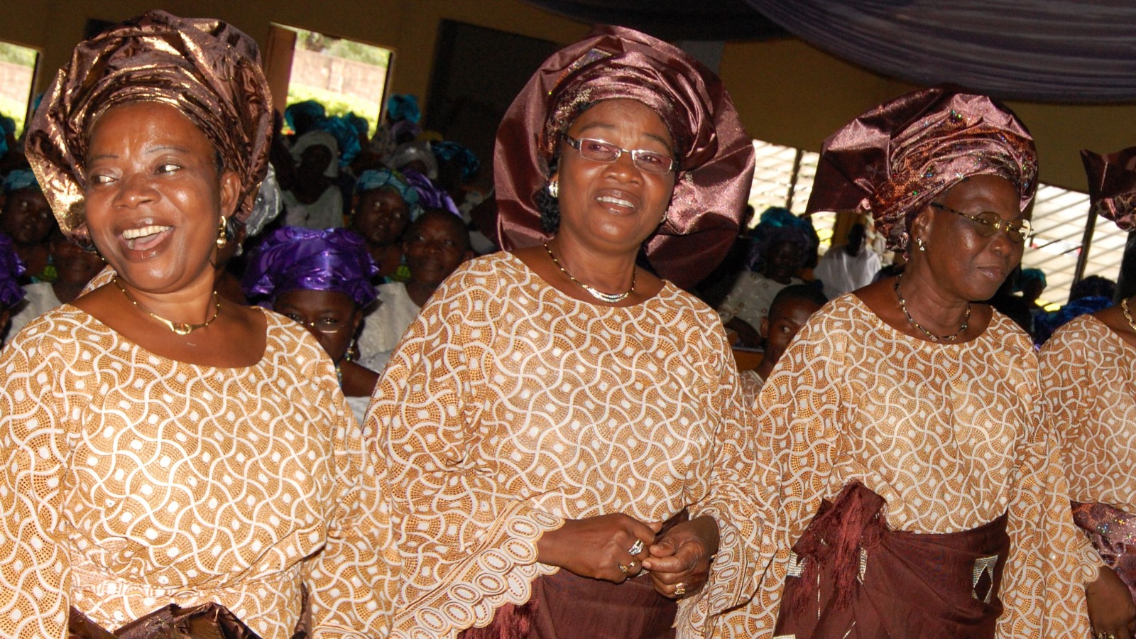 Celebrating with her friend in Jos